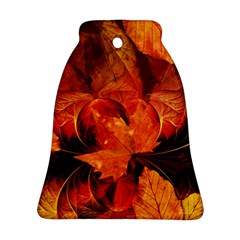 Ablaze With Beautiful Fractal Fall Colors Ornament (bell) by jayaprime