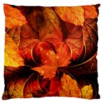 Ablaze With Beautiful Fractal Fall Colors Large Cushion Case (One Side) Front