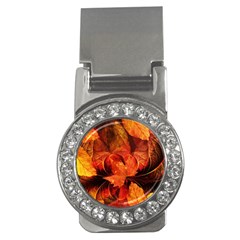 Ablaze With Beautiful Fractal Fall Colors Money Clips (cz)  by jayaprime