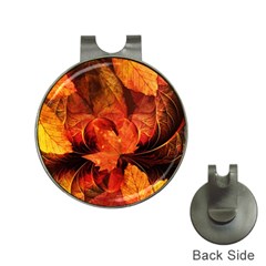 Ablaze With Beautiful Fractal Fall Colors Hat Clips With Golf Markers by jayaprime