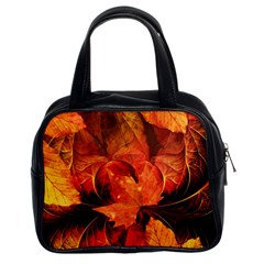 Ablaze With Beautiful Fractal Fall Colors Classic Handbags (2 Sides) by jayaprime