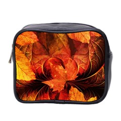 Ablaze With Beautiful Fractal Fall Colors Mini Toiletries Bag 2-side by jayaprime