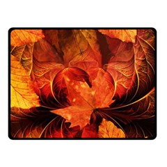 Ablaze With Beautiful Fractal Fall Colors Fleece Blanket (small) by jayaprime