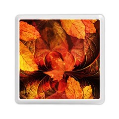 Ablaze With Beautiful Fractal Fall Colors Memory Card Reader (square)  by jayaprime