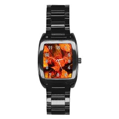 Ablaze With Beautiful Fractal Fall Colors Stainless Steel Barrel Watch by jayaprime