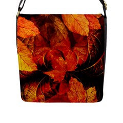 Ablaze With Beautiful Fractal Fall Colors Flap Messenger Bag (l)  by jayaprime