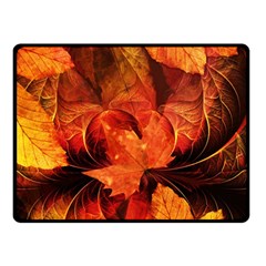 Ablaze With Beautiful Fractal Fall Colors Double Sided Fleece Blanket (small)  by jayaprime