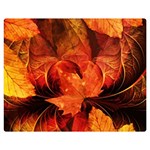 Ablaze With Beautiful Fractal Fall Colors Double Sided Flano Blanket (Medium)  60 x50  Blanket Front