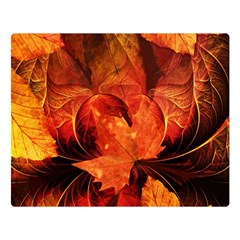 Ablaze With Beautiful Fractal Fall Colors Double Sided Flano Blanket (large)  by jayaprime