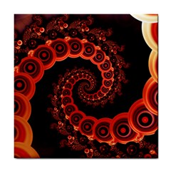 Chinese Lantern Festival For A Red Fractal Octopus Tile Coasters by jayaprime