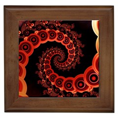 Chinese Lantern Festival For A Red Fractal Octopus Framed Tiles by jayaprime