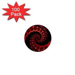 Chinese Lantern Festival For A Red Fractal Octopus 1  Mini Magnets (100 Pack)  by jayaprime