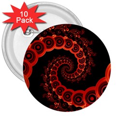 Chinese Lantern Festival For A Red Fractal Octopus 3  Buttons (10 Pack)  by jayaprime