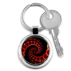 Chinese Lantern Festival For A Red Fractal Octopus Key Chains (round)  by jayaprime