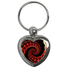 Chinese Lantern Festival For A Red Fractal Octopus Key Chains (heart)  by jayaprime