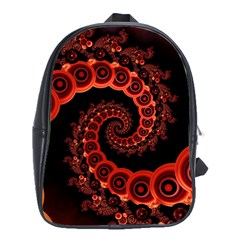 Chinese Lantern Festival For A Red Fractal Octopus School Bag (large) by jayaprime