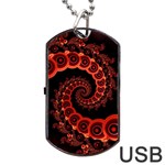 Chinese Lantern Festival For A Red Fractal Octopus Dog Tag USB Flash (Two Sides) Front