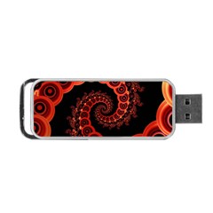 Chinese Lantern Festival For A Red Fractal Octopus Portable Usb Flash (one Side) by jayaprime