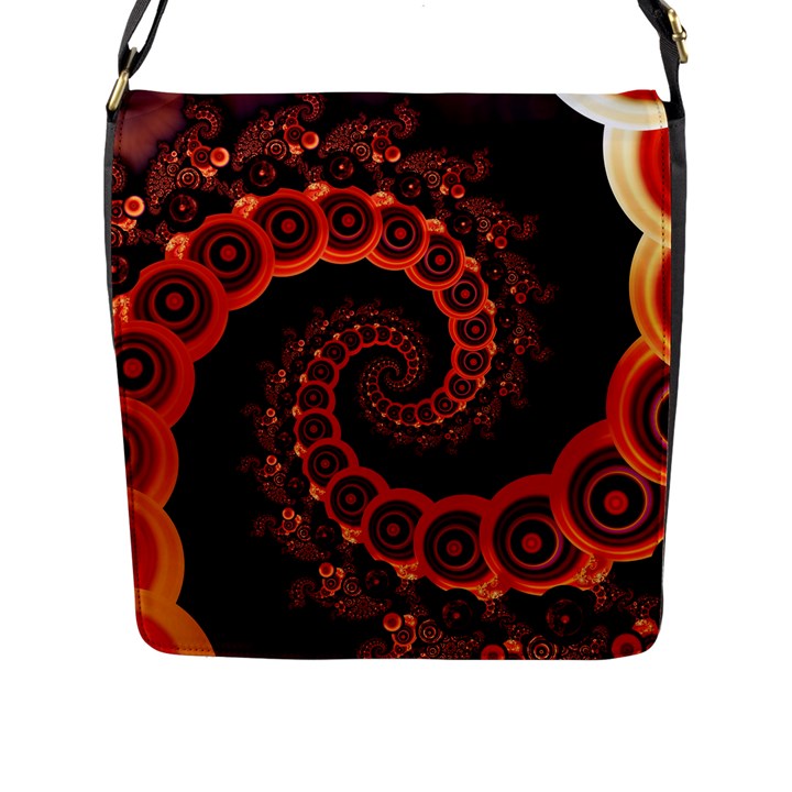 Chinese Lantern Festival For A Red Fractal Octopus Flap Messenger Bag (L) 