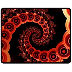 Chinese Lantern Festival For A Red Fractal Octopus Double Sided Fleece Blanket (medium)  by jayaprime