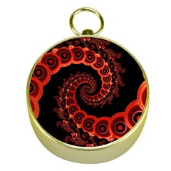 Chinese Lantern Festival For A Red Fractal Octopus Gold Compasses by jayaprime