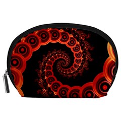 Chinese Lantern Festival For A Red Fractal Octopus Accessory Pouches (large)  by jayaprime