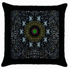 Leaf Earth And Heart Butterflies In The Universe Throw Pillow Case (black) by pepitasart