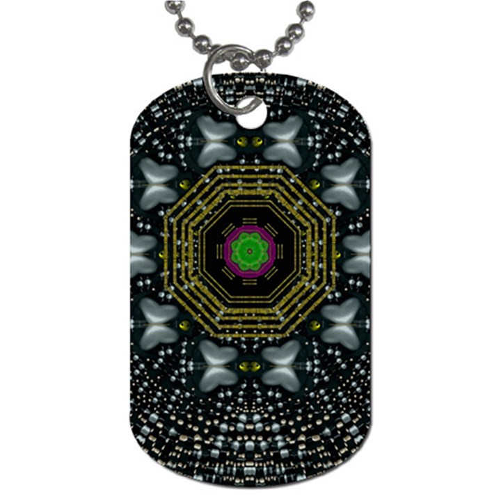 Leaf Earth And Heart Butterflies In The Universe Dog Tag (Two Sides)