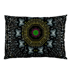 Leaf Earth And Heart Butterflies In The Universe Pillow Case by pepitasart