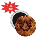 Beautiful Gold And Brown Honeycomb Fractal Beehive 1.75  Magnets (100 pack)  Front