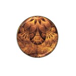 Beautiful Gold And Brown Honeycomb Fractal Beehive Hat Clip Ball Marker (10 pack) Front