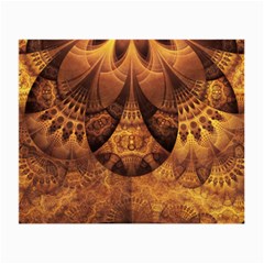 Beautiful Gold And Brown Honeycomb Fractal Beehive Small Glasses Cloth by jayaprime