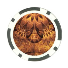 Beautiful Gold And Brown Honeycomb Fractal Beehive Poker Chip Card Guard by jayaprime