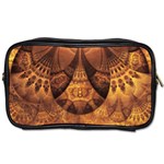 Beautiful Gold And Brown Honeycomb Fractal Beehive Toiletries Bags Front