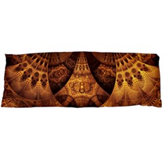 Beautiful Gold And Brown Honeycomb Fractal Beehive Body Pillow Case (dakimakura) by jayaprime