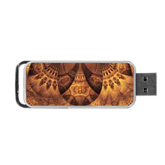 Beautiful Gold And Brown Honeycomb Fractal Beehive Portable Usb Flash (two Sides) by jayaprime