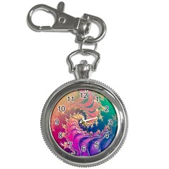 Rainbow Octopus Tentacles In A Fractal Spiral Key Chain Watches by jayaprime