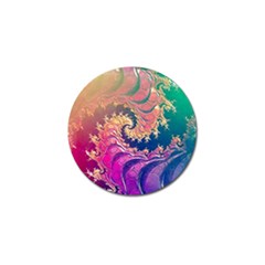 Rainbow Octopus Tentacles In A Fractal Spiral Golf Ball Marker (10 Pack) by jayaprime