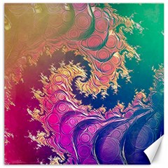 Rainbow Octopus Tentacles In A Fractal Spiral Canvas 16  X 16   by jayaprime