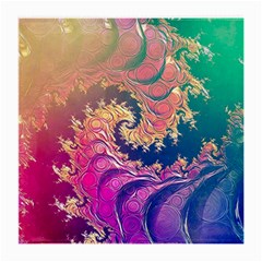 Rainbow Octopus Tentacles In A Fractal Spiral Medium Glasses Cloth (2-side) by jayaprime