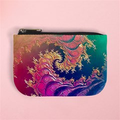 Rainbow Octopus Tentacles In A Fractal Spiral Mini Coin Purses by jayaprime