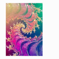 Rainbow Octopus Tentacles In A Fractal Spiral Small Garden Flag (two Sides) by jayaprime