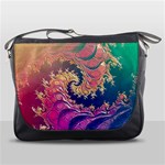 Rainbow Octopus Tentacles in a Fractal Spiral Messenger Bags Front