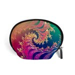 Rainbow Octopus Tentacles in a Fractal Spiral Accessory Pouches (Small)  Front