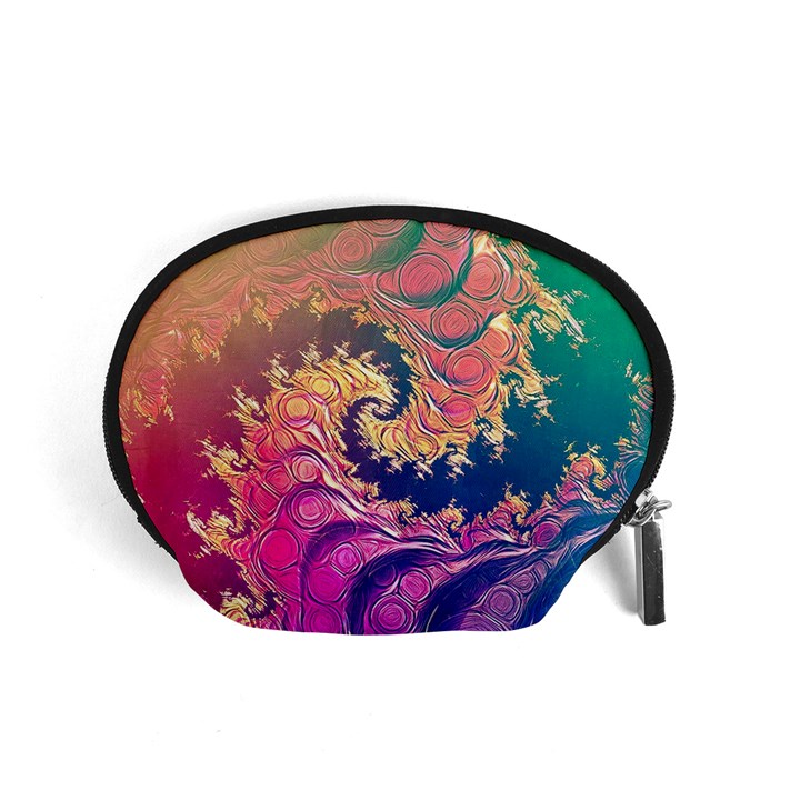 Rainbow Octopus Tentacles in a Fractal Spiral Accessory Pouches (Small) 