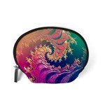 Rainbow Octopus Tentacles in a Fractal Spiral Accessory Pouches (Small)  Back