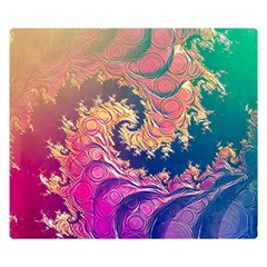 Rainbow Octopus Tentacles In A Fractal Spiral Double Sided Flano Blanket (small)  by jayaprime