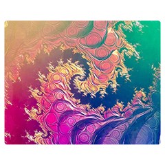 Rainbow Octopus Tentacles In A Fractal Spiral Double Sided Flano Blanket (medium)  by jayaprime