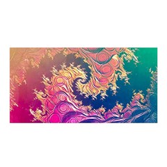 Rainbow Octopus Tentacles In A Fractal Spiral Satin Wrap by jayaprime