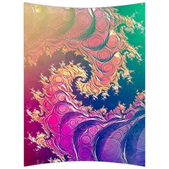 Rainbow Octopus Tentacles In A Fractal Spiral Back Support Cushion by jayaprime